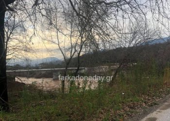 Διακοπή κυκλοφορίας στη γέφυρα του Πηνειού στο Διαλεκτό