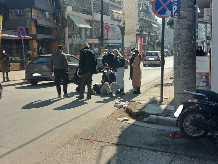 Παράσυρση πεζού από αυτοκίνητο στο κέντρο της Λάρισας
