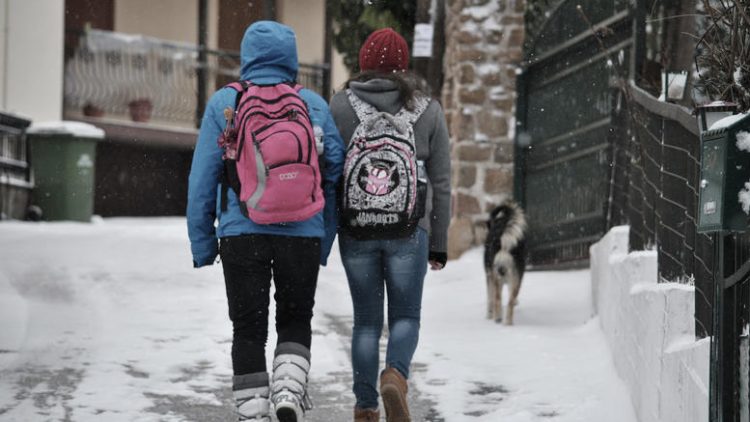Λόγω του χιονιά κλειστά τα σχολεία αύριο στον Δήμο Φαρκαδόνας