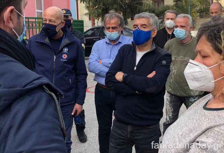 Αυτοψία του Περιφερειάρχη Θεσσαλίας Κώστα Αγοραστού στο Ζάρκο