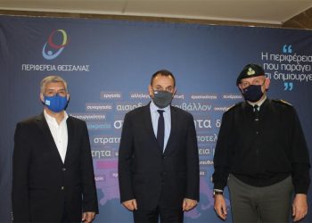 Ο Υπουργός Εθνικής Άμυνας Ν. Παναγιωτόπουλος στον Περιφερειάρχη Θεσσαλίας