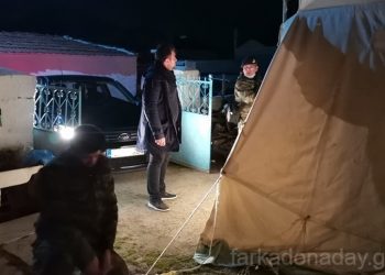 Σκηνές και μέριμνα για τους πληγέντες από τον ισχυρό σεισμό στην Οιχαλία