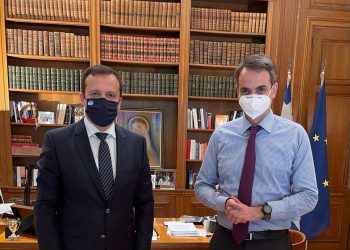 Συνάντηση Λιούτα με τον πρωθυπουργό Κυριάκο Μητσοτάκη  στο Μέγαρο Μαξίμου