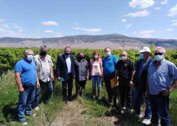 Αυτοψία Μιχαλάκη στις χαλαζόπληκτες περιοχές της Φαρκαδόνας