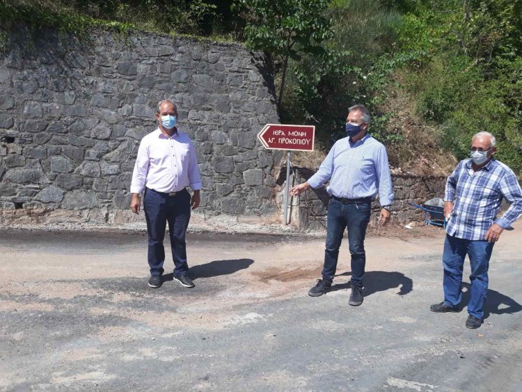 Ολοκληρώθηκαν οι εργασίες βελτίωσης του δρόμου προς την Ιερά Μονή Μεγαλομάρτυρος Αγίου Προκοπίου