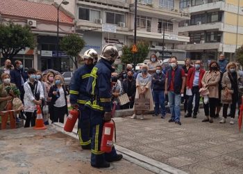 Άσκηση εκκένωσης του κτιρίου της Π.Ε. Τρικάλων για έκτακτη ανάγκη