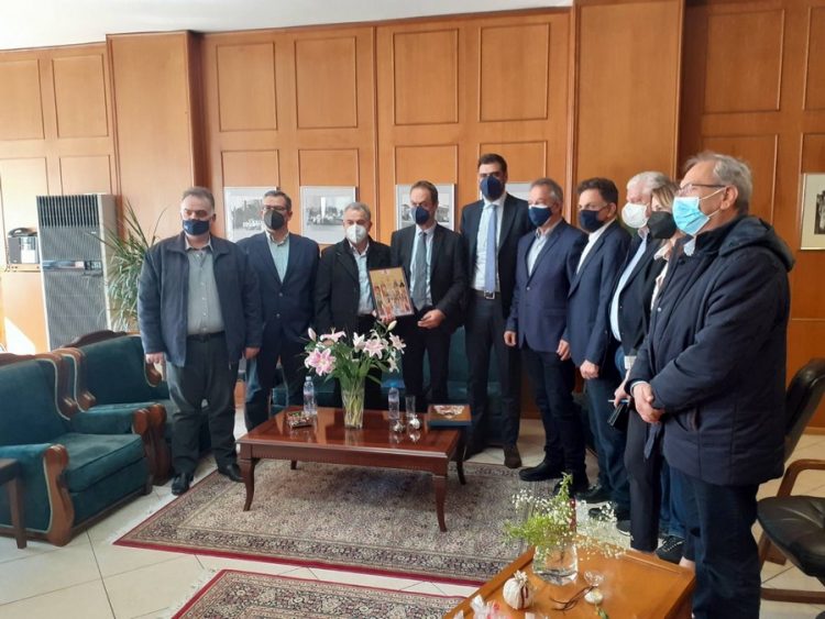 Μαρινάκης και Κονταδάκης επισκέφθηκαν τον «Πρύτανη» της Αυτοδιοίκησης Χρήστο Μιχαλάκη