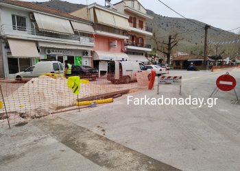 Τα έργα συνεχίζονται στην Φαρκαδόνα