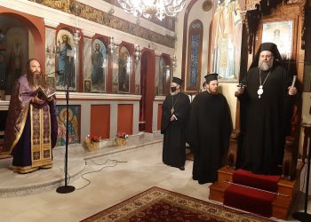 Ο Μητροπολίτης Τρίκκης Χρυσόστομος χοροστάτησε στην Προηγιασμένη Λειτουργία στην Φαρκαδόνα