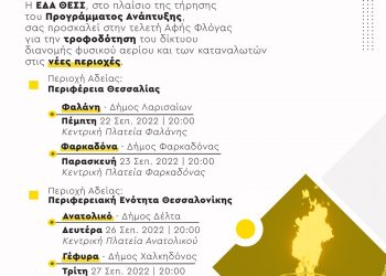 Συνεχίζονται οι επενδύσεις με σταθερή αναπτυξιακή τροχιά στις περιοχές της Αδείας της ΕΔΑ ΘΕΣΣ