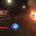 Αυτοκίνητο τυλίχτηκε στις φλόγες στον Παραπόταμο