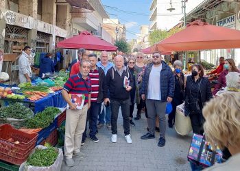 Επίσκεψη κλιμακίου του ΣΥΡΙΖΑ-ΠΣ Τρικάλων στη λαϊκή αγορά των Τρικάλων