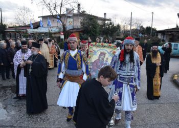 Υποδοχή της Ιεράς Εικόνος της Παναγίας «Ρόδον το Αμάραντον» στο Μικρό Κεφαλόβρυσο