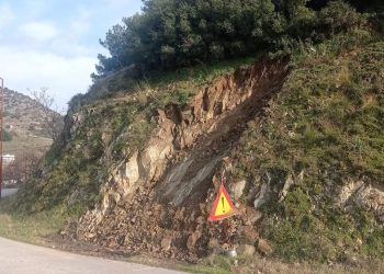 Κατολίσθηση στον δρόμο Γριζάνου – Φαρκαδόνας