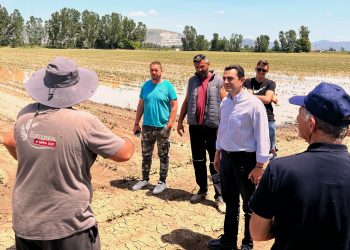 Στην πράξη δίπλα στους πληγέντες παραγωγούς των χωριών του Δήμου Φαρκαδόνας ο  Σκρέκας