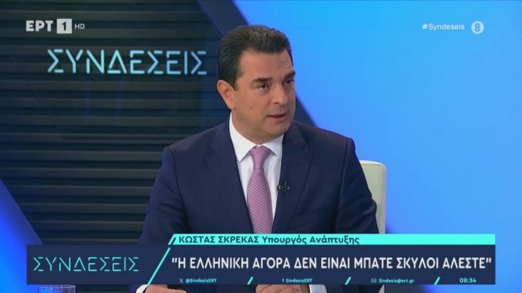 Κώστας Σκρέκας στην ΕΡΤ: «Η αγορά δεν είναι μπάτε σκύλοι αλέστε»