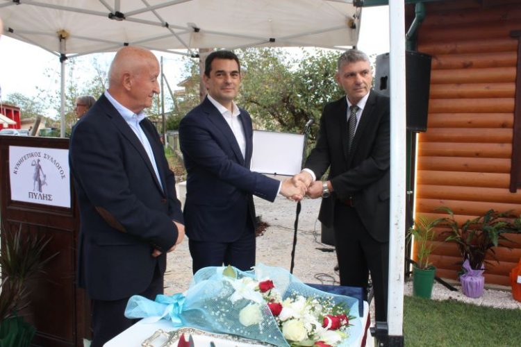 Στα εγκαίνια του νέου κτιρίου του Κυνηγετικού Συλλόγου Πύλης ο Σκρέκας
