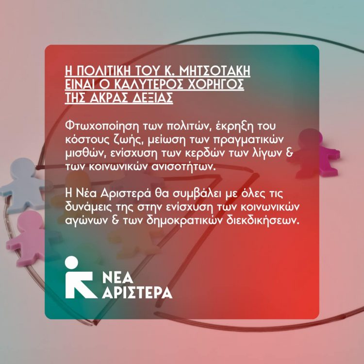Η πολιτική του Κ. Μητσοτάκη είναι ο καλύτερος χορηγός της άκρας δεξιάς