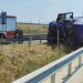 Νταλίκα εξετράπη της πορείας της και ντελαπάρισε στο ύψος του Μεγαλοχωρίου