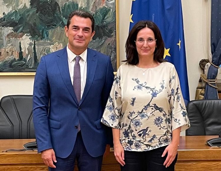 Συνάντηση του Προέδρου Ομάδας Φιλίας Ελλάδας-Σλοβενίας Κώστα Σκρέκα με την Πρέσβη της Σλοβενίας