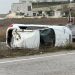 Τρελή πορεία αυτοκινήτου στο ύψος του Animus: Κατέληξε «τουμπαρισμένο» – Ένα άτομο στο νοσοκομείο