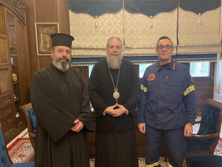 Επίσκεψη του νέου Διευθυντή Πυροσβεστικής Υπηρεσίας Τρικάλων στον Δεσπότη