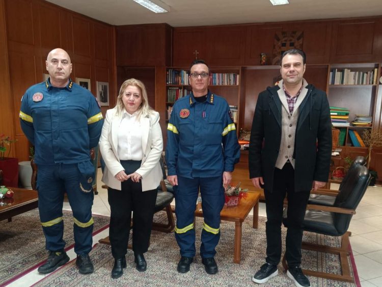 Συνάντηση  Ντιντή με τον νέο Διοικητή της Πυροσβεστικής Υπηρεσίας Τρικάλων