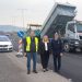 Εργασίες αποκατάστασης του ασφαλτοτάπητα του οδοστρώματος στον περιφερειακό Μεγαλοχωρίου
