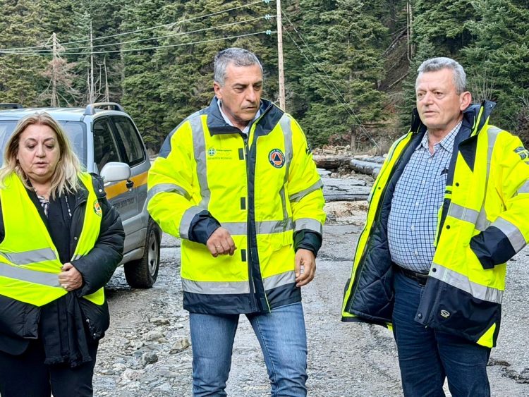Αυτοψία Κουρέτα στις πληγείσες περιοχές του Ασπροποτάμου