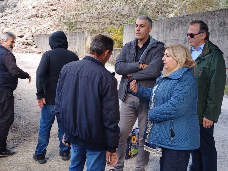 Αυτοψία της Αντιπεριφερειάρχη Π.Ε. Τρικάλων  στον Υδροηλεκτρικό Σταθμό στη Γλύστρα