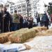 «Απόβαση» κτηνοτρόφων στην Κεντρική πλατεία Λάρισας – Τεράστια η αγανάκτηση: Λύσεις τώρα, θα πεινάσουμε όλοι  – Έριξαν γάλατα, άχυρο και καλαμπόκι