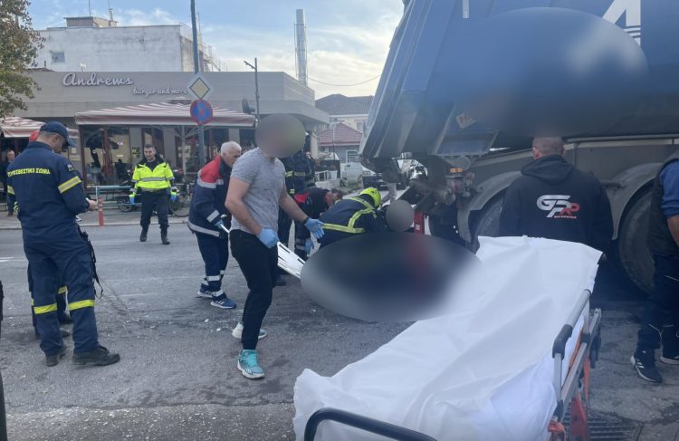 Τραγωδία στη Λάρισα: Νεκρή γυναίκα που παρασύρθηκε από φορτηγό