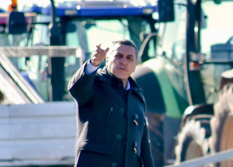 Ο Κουρέτας στην πρώτη γραμμή του αγώνα των αγροτών