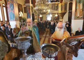 Ο εορτασμός των Θεοφανείων στην Φαρκαδόνα