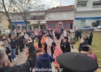 Η Φαρκαδόνα υποδέχθηκε την Τιμία Κάρα του Οσίου Δανιήλ του εκ Τσιοτίου