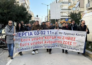 «Ή τα κέρδη τους ή οι ζωές μας» Μαχητική απεργιακή συγκέντρωση στα Τρίκαλα