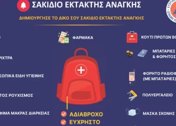 Το υπουργείο Εσωτερικών της Κύπρου καλεί τους πολίτες να φτιάξουν προληπτικά σακίδιο έκτακτης ανάγκης