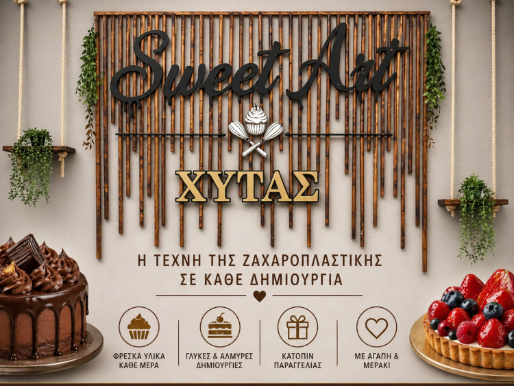 SweetArt Χύτας | Νέο ζαχαροπλαστείο στη Φαρκαδόνα ανοίγει την Πρωτομαγιά