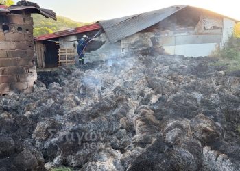 Πυρκαγιά σε στάβλο στο Καστράκι – Καταστράφηκε αποθήκη με ζωοτροφές και άχυρα