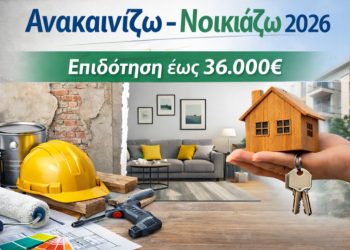 Ανακαινίζω 2026: Κάντε την ανακαίνιση του σπιτιού σας με κρατική ενίσχυση και πλήρη υποστήριξη
