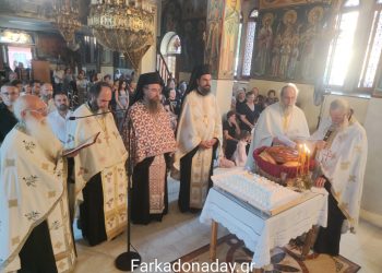 Ο Πανηγυρικός Εσπερινός των Αγίων Αποστόλων Πέτρου και Παύλου στη Φαρκαδόνα