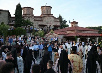 Ο Μέγας Πανηγυρικός Εσπερινός στην Ιερά Μονή Αγίων Πάντων Βαρλαάμ Μετεώρων